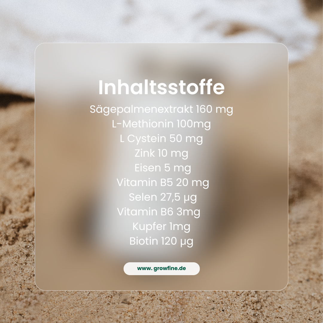 Growfine® Haarkapseln mit Sägepalme und Nährstoffen (60-Tage-Kur)